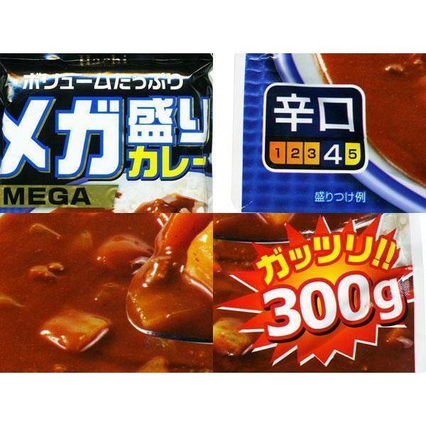 送料無料メール便 レトルトカレー　メガ盛り　辛口３００ｇｘ３食セット　ハチ食品