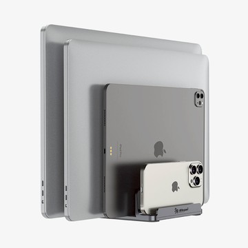 Shuai L4 桌面立式鋁合金支架 - 雙夾 - 灰色