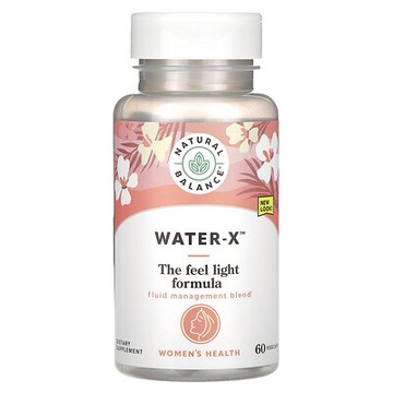 Natural Balance, 女性健康，Water-X，60 粒素食膠囊