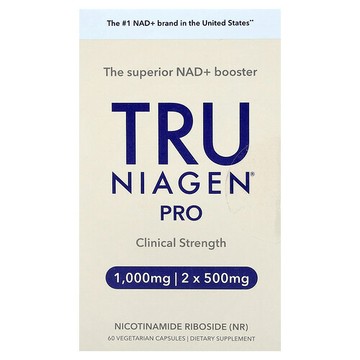 Tru Niagen, Pro, Nicotinamide Riboside, 60 Vegetarian Capsules (500 mg per Capsule)
