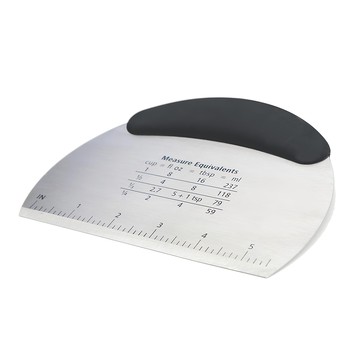 TaylorsEye 測量麵糰切刀 420不鏽鋼 PP塑料 16 x 12 x 2 cm  1個  銀色 + 黑色