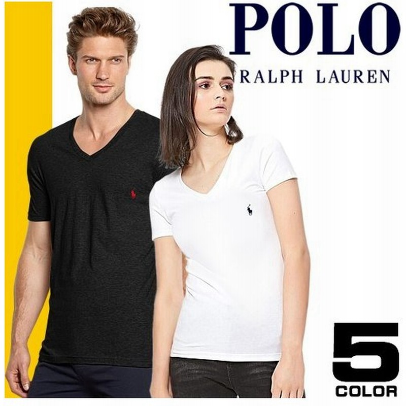 ポロ ラルフローレン Tシャツ Vネック 半袖 メンズ レディース ボーイズ おしゃれ ブランド 白 黒 ホワイト ブラック ネイビー Polo Ralph Lauren 通販 Lineポイント最大get Lineショッピング