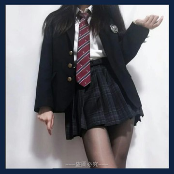 池の太黑西jk西裝外套女原創三扣黑崎DK西服日系學院風制服套裝