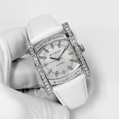 BVLGARI ブルガリ アショーマ 白 シェル 40Pダイヤ ダイヤモンド