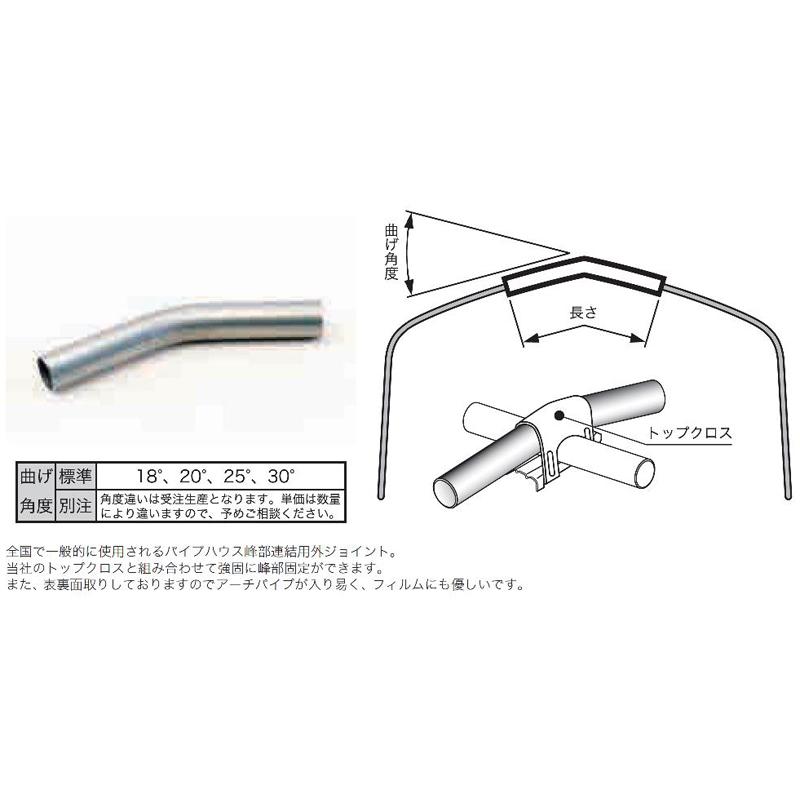 受注生産 パイプハウス 部品 天井ジョイント 直径28.6mm用 L380 農業用品 佐藤産業 SATOH カ施