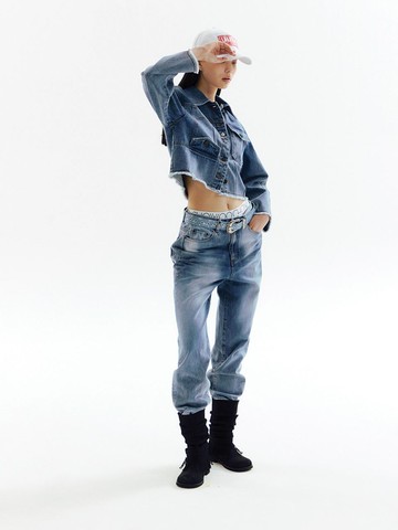 Baggy Bleached Denim Pants (CW1A B02WBL)