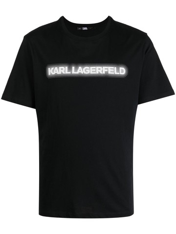 Karl Lagerfeld - logo-print detail T-shirt - men - Organic Cotton - XL - Black