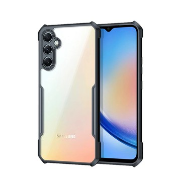 XUNDD 軍事防摔 三星 Samsung Galaxy A34 5G 鏡頭全包覆 清透保護殼 手機殼(夜幕黑)