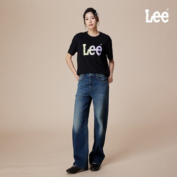 Lee 428 高腰舒適直筒牛仔褲 女 深藍洗水 LB617035802