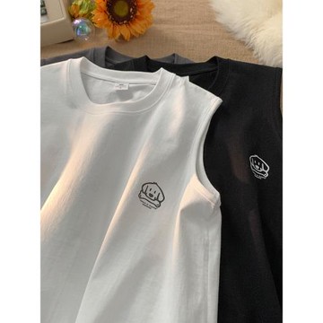 日系cityboy運動背心男款夏季潮牌休閑寬松冰絲無袖t恤男短袖坎肩