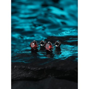 龍爪鈦合金耳釘女爆閃華子耳骨釘耳蝸釘鈦鋼不掉色鋯石耳環耳飾男