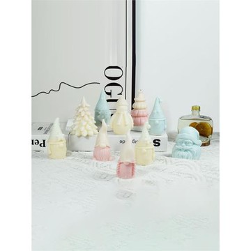 2024新款圣誕老人香薰蠟燭硅膠模具 手工DIY節日聚會氛圍裝飾擺件