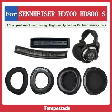 適用於 Sennheiser HD700 HD800 HD800S 耳機套 耳罩 耳套 頭戴式耳機保護套 頭梁墊 皮頭梁