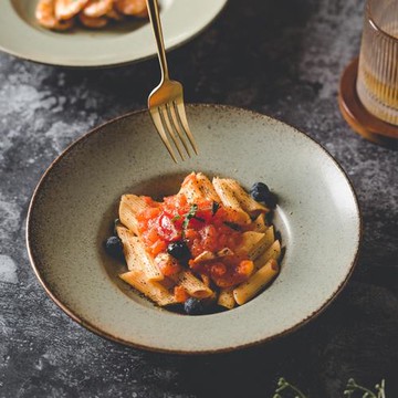 日式帽子湯盤  深盤菜盤 景德鎮創意手工粗陶盤子餐具個性餐盤