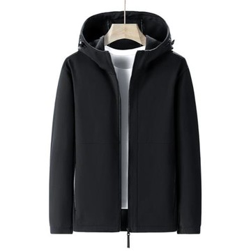 大碼男裝夾克連帽秋冬款肥佬胖子加肥加大戶外休閑防風防水外套