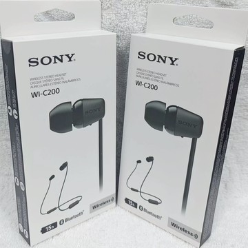 促銷 索尼·Sony WI-C200 無線耳機  磁吸頸掛 入耳式  藍牙5.0 掛脖式藍牙耳機掛脖式耳機 防水運動跑步