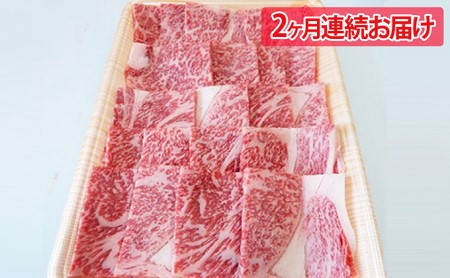 2ヶ月頒布会　A5等級飛騨牛焼き肉用500g　ロース又は肩ロース肉