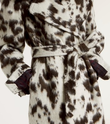 Dries Van Noten Cow-print wool and alpaca-blend coat