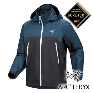 【Arc'teryx 始祖鳥】男Beta AR單件式GTX防水連帽外套『黑綠撞色』X009906 戶外 露營 登山 健行 休閒 時尚 出國 旅遊 保暖 禦寒 外套