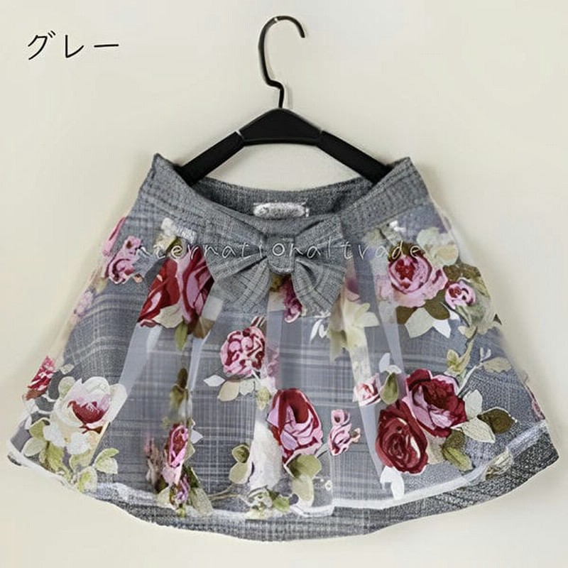 レディース服 花柄 ミニスカート 春 夏 秋 アースカラー リボン