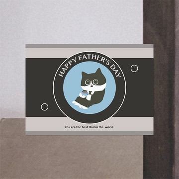 森蕗插畫 相機款 父親節卡片 雙面明信片 賀卡 謝卡 祝福卡片