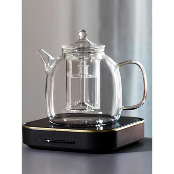 耐高溫全玻璃煮茶壺 新款電陶爐專用養生壺燒水壺蒸煮兩用茶壺