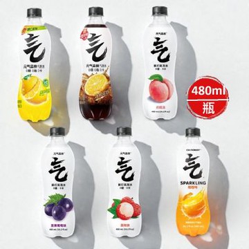 【元氣森林】無糖氣泡水系列480ml*2箱_共30瓶(白桃/荔枝/葡萄/冰檸可樂/柳橙/檸檬風味)