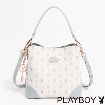 PLAYBOY - 水桶包附長短背帶  Blissful系列 - 藍色