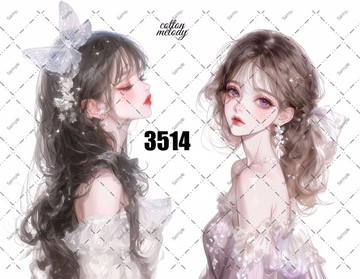 original sticker no.3514 人物貼紙 原創貼紙 原創人物貼紙 裝飾貼紙 cotton melody