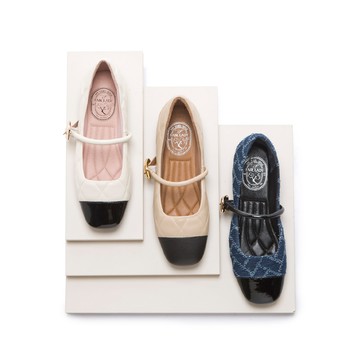 我的旅行日記  經典小香風平底瑪莉珍鞋 牛仔藍 (5B2944)