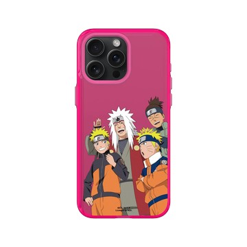 iPhone 15 Pro Max Clear 粉漾桃 - 火影忍者 Naruto - 鳴人&自來也&伊魯卡老師