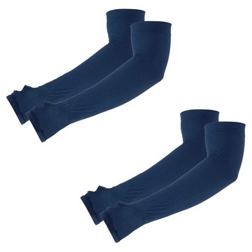 LEADER X 空氣感寬鬆防曬袖套2雙組 台灣製  深藍色  均碼  1套