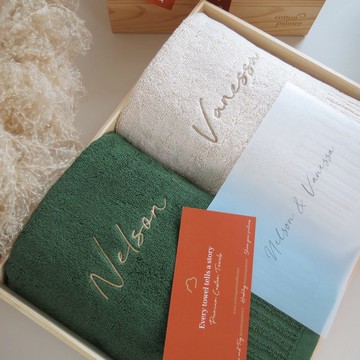 【香港毛巾品牌】客製化繡名毛巾 方巾 面巾 浴巾 100%美國棉製造