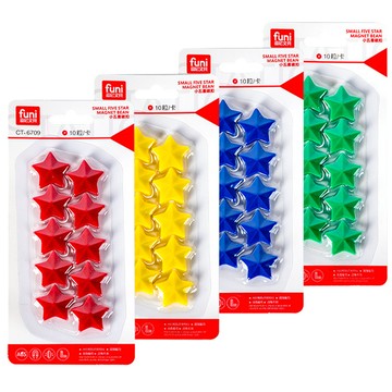 🌈「FN文化用品系列」五角星磁鐵多尺寸多彩小星星兒童白板磁粒磁扣磁性貼冰箱貼
