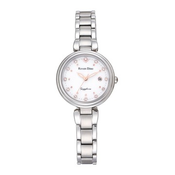 Roven Dino羅梵迪諾 靜謐時光時尚腕錶-銀X白