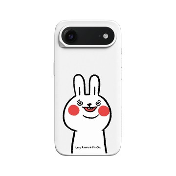 iPhone Air SolidX 白 - 懶散兔與啾先生 Lazy Rabbit and Mr.Chu - 傻笑
