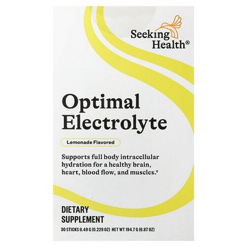 Seeking Health, 優質電解質，檸檬味，30 支，每支 0.229 盎司（6.49 克）