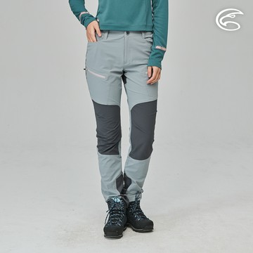 ADISI AP2311139女四面超彈耐磨拼接登山長褲/輕鋼灰/烏木灰