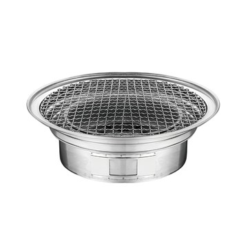 點秋香 明洞燒烤爐-不鏽鋼款 燒、烤、煎一爐搞定 鋁合金烤盤 一體成型耐久不變形 烤盤上凸弧形及外圈滴油孔設計 適用於室內及戶外使用  34.3 x 34.3 x 11.2cm  1個