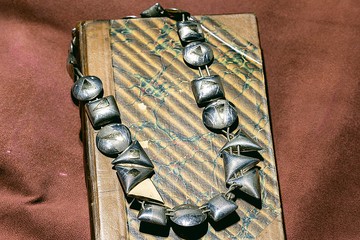 設計師款14K金鑲嵌幾何造型純銀項鍊 - 西洋古董首飾