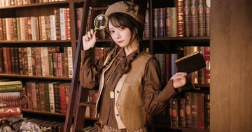 蒸汽朋克復古 修身皮革麂皮絨假兩件拼接背心