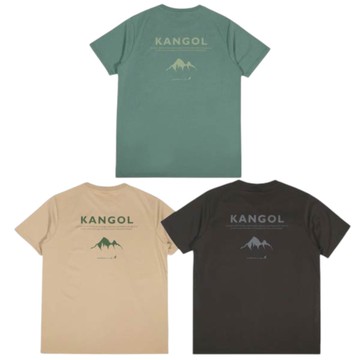 KANGOL 短T 深灰 綠 卡其 背後LOGO 圓領涼感 短袖 中性 64251078-