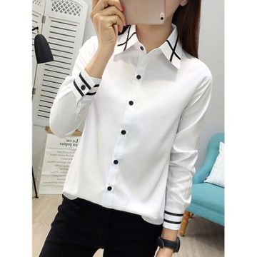新款長袖白襯衫女2026春季韓版職業女裝大碼上衣上班工作襯衣顯瘦