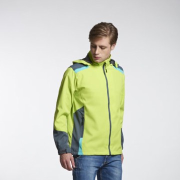 Sunrise時尚綠拼接色透氣網裡外套中性款-99318