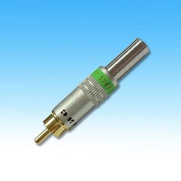 RCA頭鍍銀長型 黑色 1043B