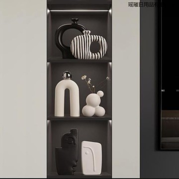 抽象高檔酒電視柜開放格擺件家居軟裝飾品簡約藝術高級感