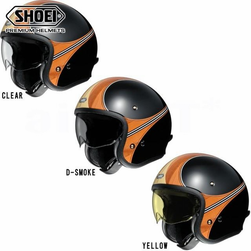 SHOEI CJ-3シールド スモークミラーGD＋EX-ZERO MM93C からし L