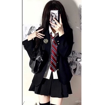 三件套學院風套裝單jk春季/整套西服製服校供早穿搭女上衣感西服夏天套裝 韓版套裝 韓國女裝 個性套裝 時尚套裝 西裝套裝