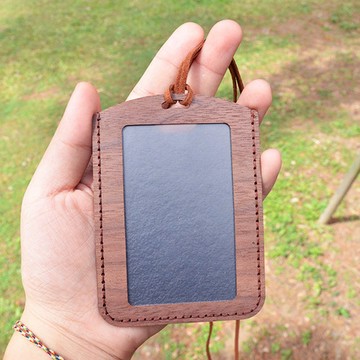 一郎木創｜木革識別證 證件夾