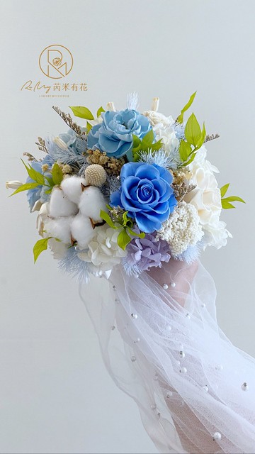 捧花/客製/古典圓捧花/永生花/乾燥花/花束